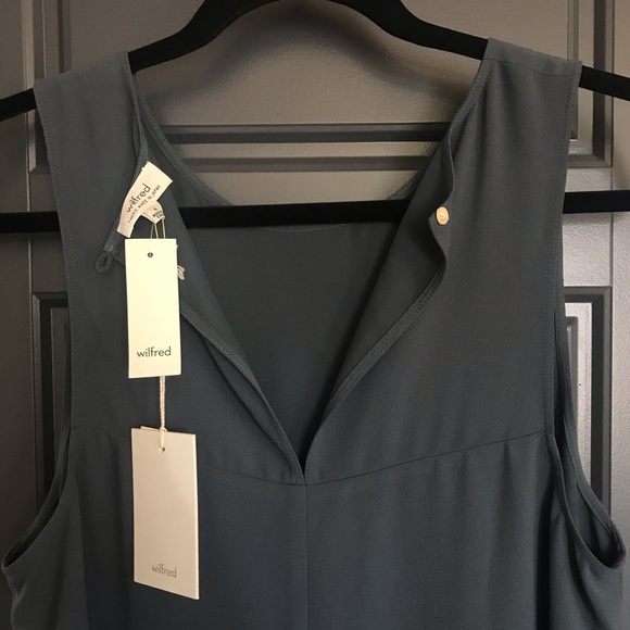 NWT Wilfred Pillet Shift Dress in Slate Blue - Picture 4 of 11
